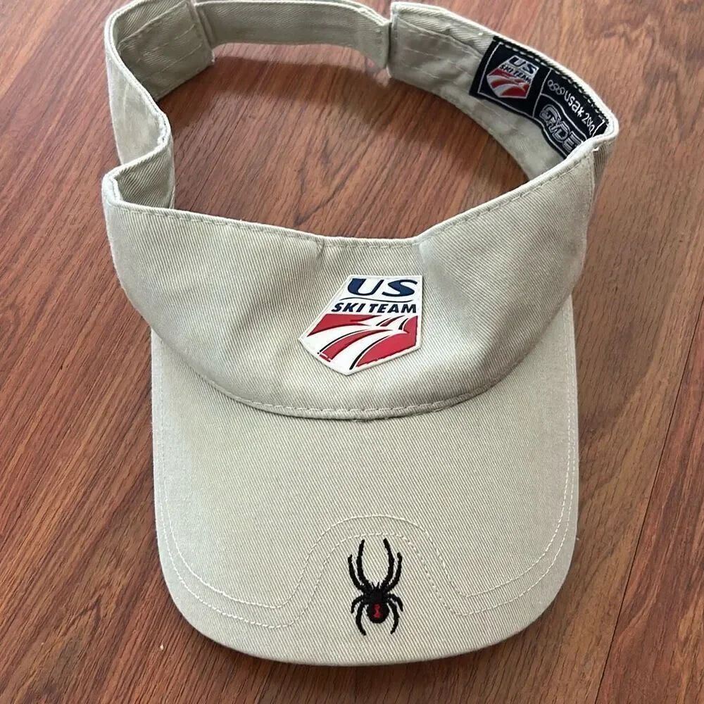 US ski team 2002 spyder visor beige  vintage